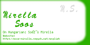 mirella soos business card